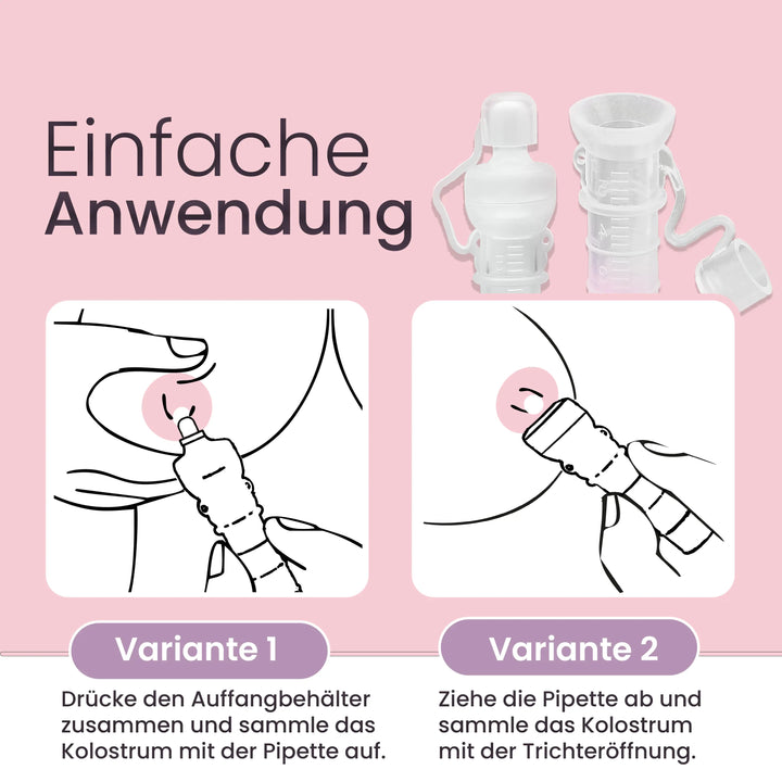 30 1-ml-Kolostrumspritzen Ohne Nadel + 3 Messbecher (20 Ml / 30 Ml) + 50 Etiketten – BPA-frei, Präzise, Mehrfach Verwendbar